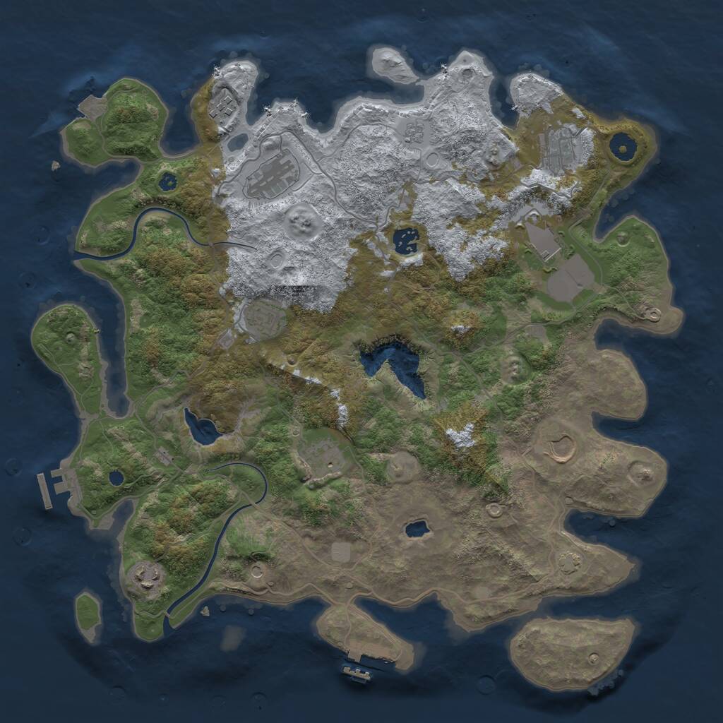 Rust Map: Procedural Map, Size: 4000, Seed: 131698768, 15 Monuments