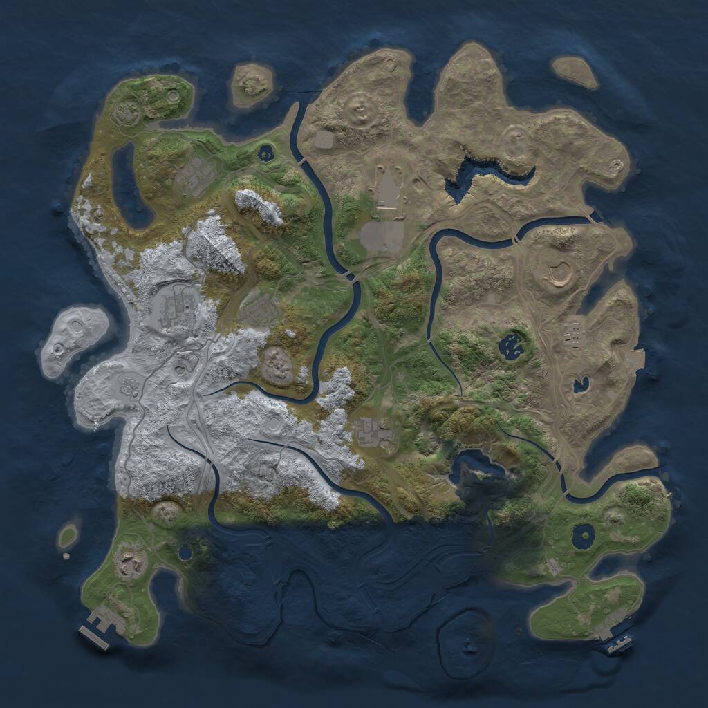 Rust Map: Procedural Map, Size: 4250, Seed: 1569039140, 15 Monuments