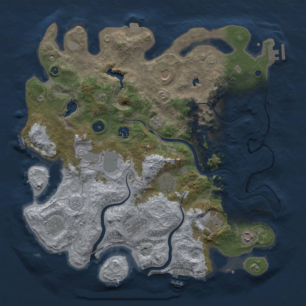 Rust Map: Procedural Map, Size: 4000, Seed: 362558051, 15 Monuments