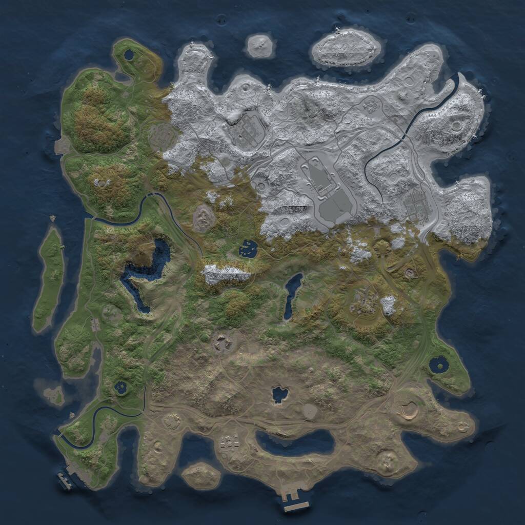 Rust Map: Procedural Map, Size: 4250, Seed: 17289, 15 Monuments