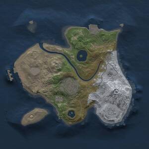 Thumbnail Rust Map: Procedural Map, Size: 2000, Seed: 21992367, 5 Monuments