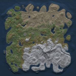 Thumbnail Rust Map: Procedural Map, Size: 5000, Seed: 630495879, 17 Monuments