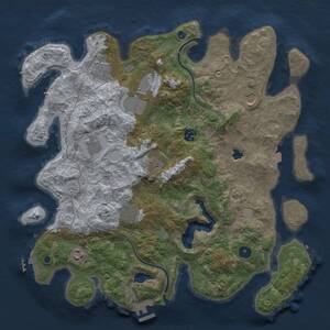 Thumbnail Rust Map: Procedural Map, Size: 4000, Seed: 949278, 14 Monuments