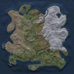 Thumbnail Rust Map: Procedural Map, Size: 3700, Seed: 1095376318, 15 Monuments