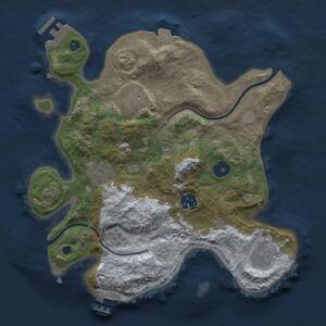 Thumbnail Rust Map: Procedural Map, Size: 3000, Seed: 4387, 11 Monuments