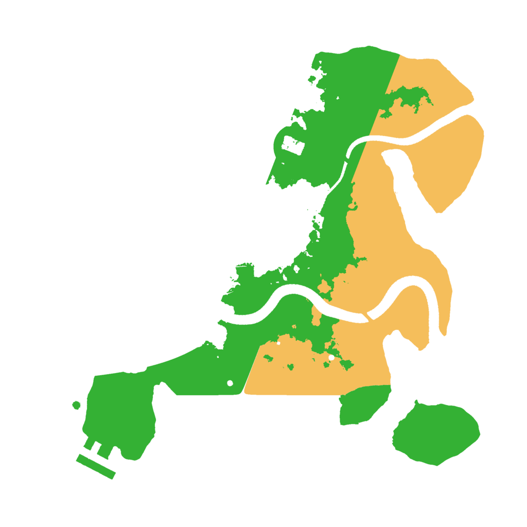 Biome Rust Map: Procedural Map, Size: 2600, Seed: 766466718