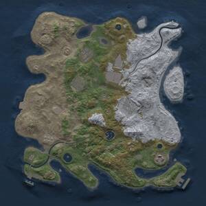 Thumbnail Rust Map: Procedural Map, Size: 3500, Seed: 2059895706, 13 Monuments