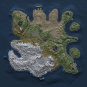 Thumbnail Rust Map: Procedural Map, Size: 3000, Seed: 29036695, 10 Monuments