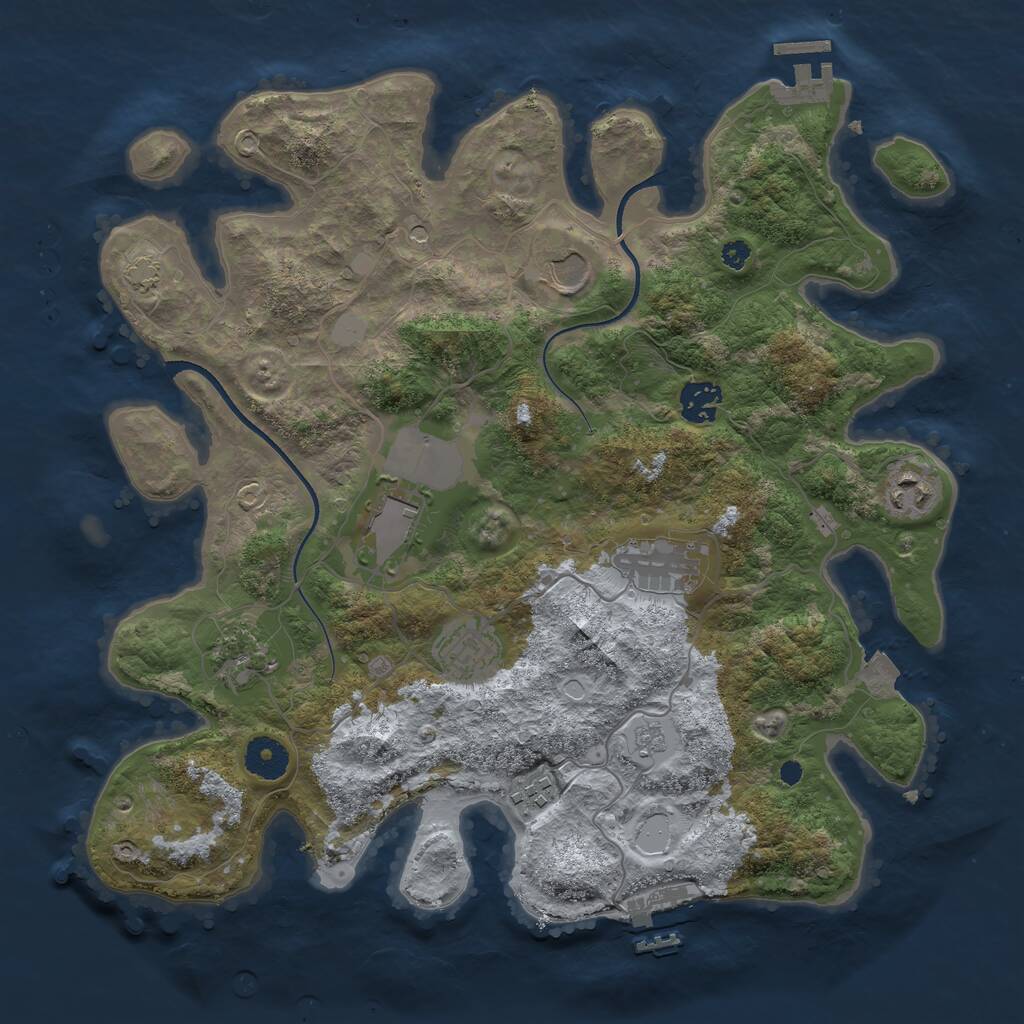 Rust Map: Procedural Map, Size: 3600, Seed: 1748278895, 14 Monuments