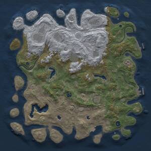 Thumbnail Rust Map: Procedural Map, Size: 4500, Seed: 1678302008, 16 Monuments