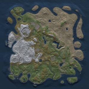 Thumbnail Rust Map: Procedural Map, Size: 4500, Seed: 1208226997, 15 Monuments