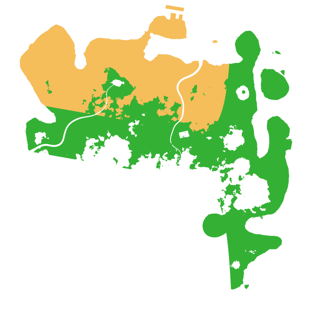 Biome Rust Map: Procedural Map, Size: 3500, Seed: 3045