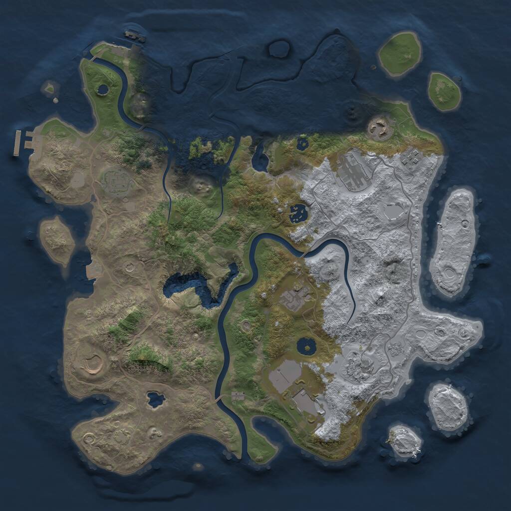 Rust Map: Procedural Map, Size: 4000, Seed: 892101862, 15 Monuments