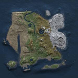 Thumbnail Rust Map: Procedural Map, Size: 2400, Seed: 52576144, 7 Monuments