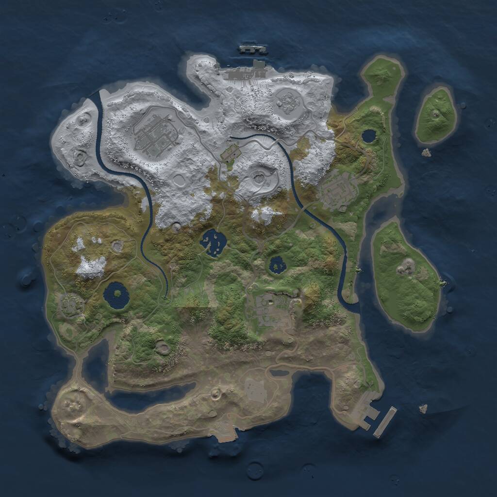 Rust Map: Procedural Map, Size: 2900, Seed: 48, 12 Monuments