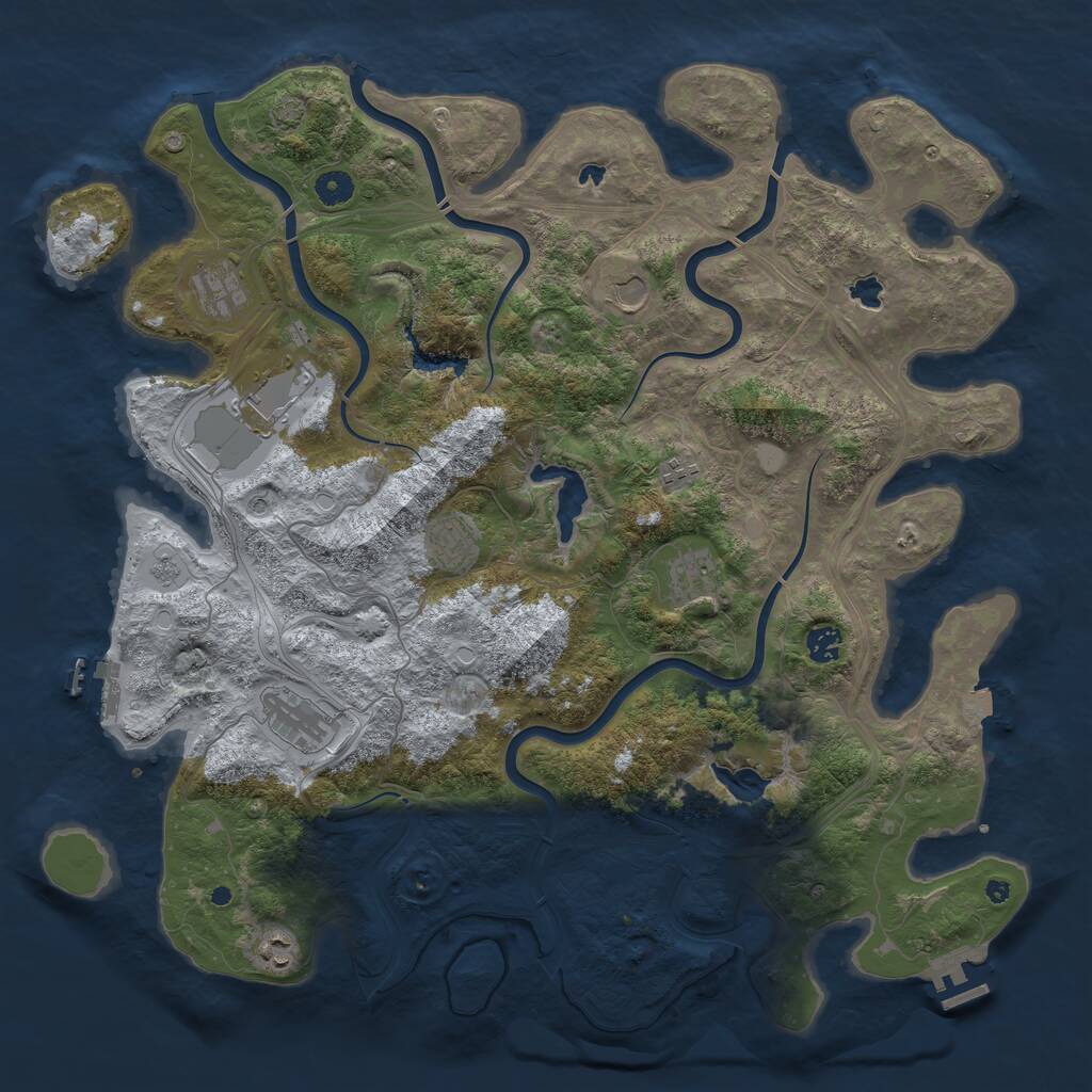 Rust Map: Procedural Map, Size: 4500, Seed: 17915, 15 Monuments