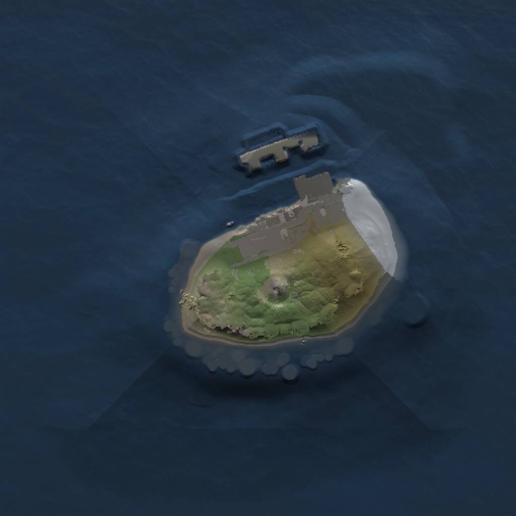 Rust Map: Procedural Map, Size: 1000, Seed: 1719422592, 2 Monuments