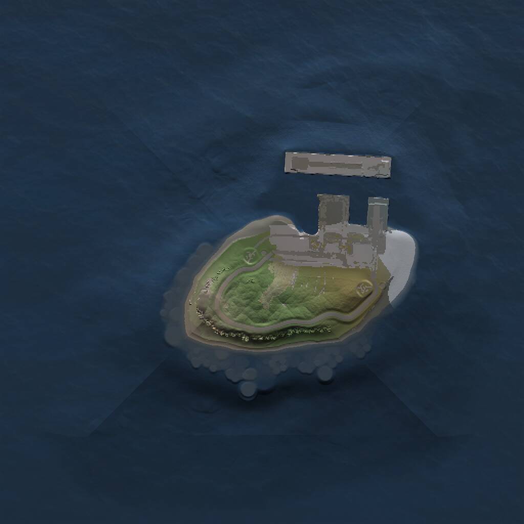 Rust Map: Procedural Map, Size: 1000, Seed: 1719422592, 2 Monuments