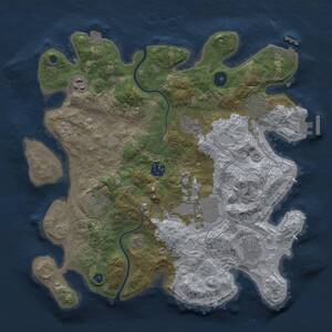Thumbnail Rust Map: Procedural Map, Size: 3500, Seed: 50003, 14 Monuments