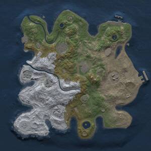 Thumbnail Rust Map: Procedural Map, Size: 3000, Seed: 892231693, 11 Monuments