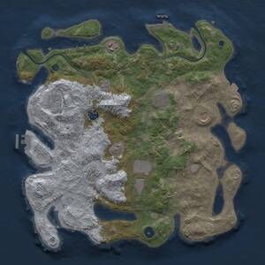 Thumbnail Rust Map: Procedural Map, Size: 3800, Seed: 189252527, 14 Monuments