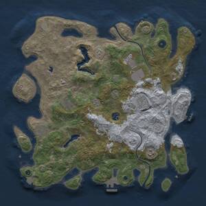 Thumbnail Rust Map: Procedural Map, Size: 4000, Seed: 20241102, 13 Monuments