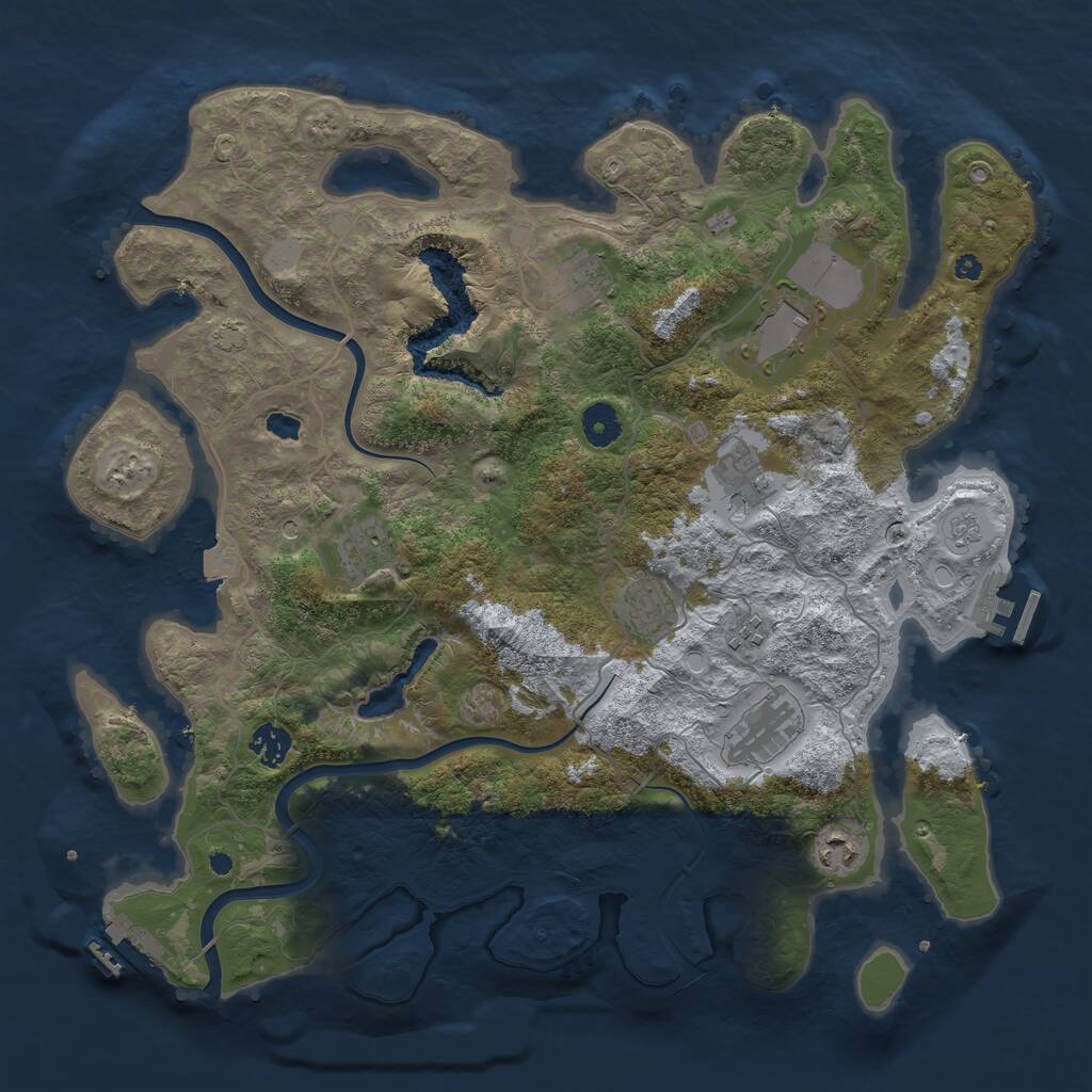 Rust Map: Procedural Map, Size: 4000, Seed: 20241102, 15 Monuments