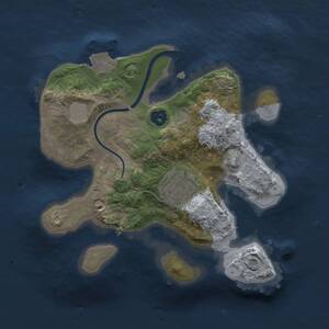 Thumbnail Rust Map: Procedural Map, Size: 2000, Seed: 123410654, 2 Monuments