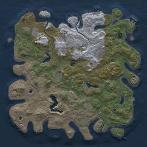 Thumbnail Rust Map: Procedural Map, Size: 4500, Seed: 1450754428, 16 Monuments