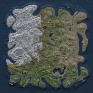 Thumbnail Rust Map: Procedural Map, Size: 4250, Seed: 865530511, 17 Monuments