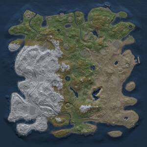 Thumbnail Rust Map: Procedural Map, Size: 4500, Seed: 2089008278, 15 Monuments