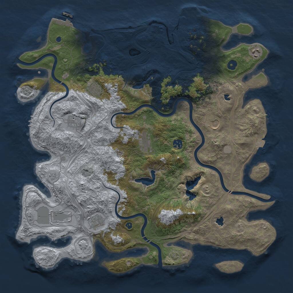Rust Map: Procedural Map, Size: 4500, Seed: 2089008278, 15 Monuments