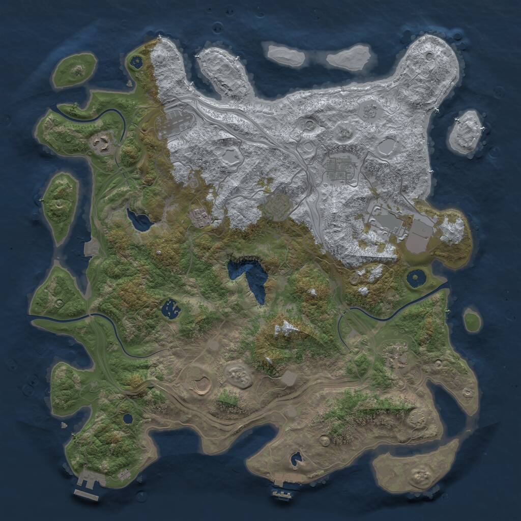 Rust Map: Procedural Map, Size: 4250, Seed: 29336, 15 Monuments
