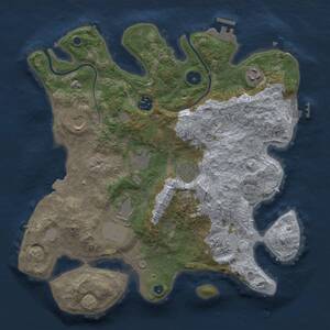 Thumbnail Rust Map: Procedural Map, Size: 3500, Seed: 1755926449, 14 Monuments