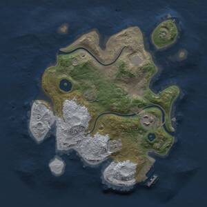 Thumbnail Rust Map: Procedural Map, Size: 2500, Seed: 962456528, 5 Monuments