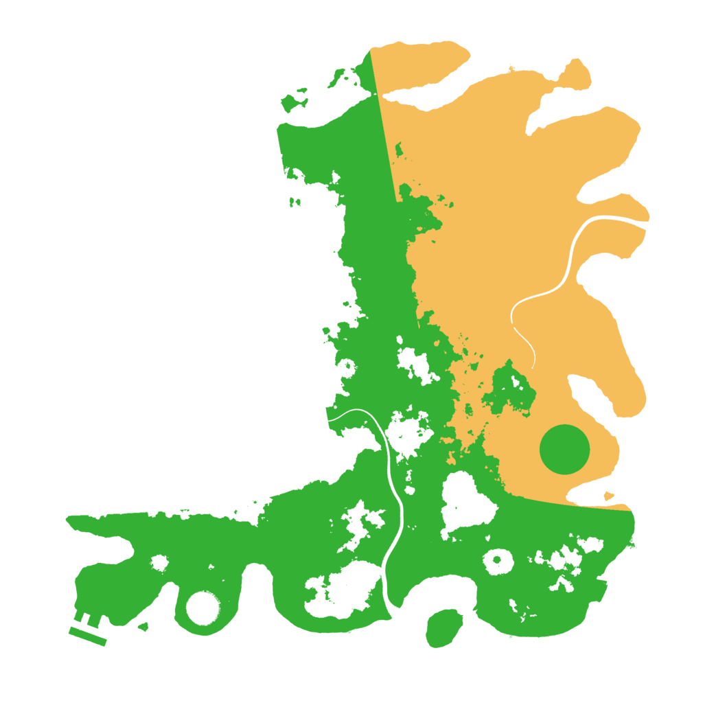 Biome Rust Map: Procedural Map, Size: 3700, Seed: 7500