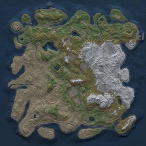 Thumbnail Rust Map: Procedural Map, Size: 4250, Seed: 1948950945, 17 Monuments