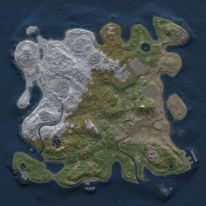 Thumbnail Rust Map: Procedural Map, Size: 3500, Seed: 1926342911, 12 Monuments