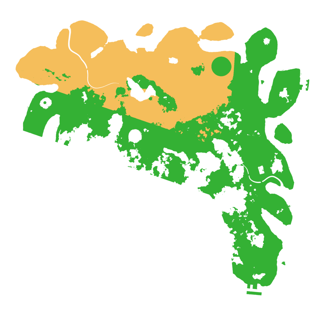 Biome Rust Map: Procedural Map, Size: 4350, Seed: 43664684