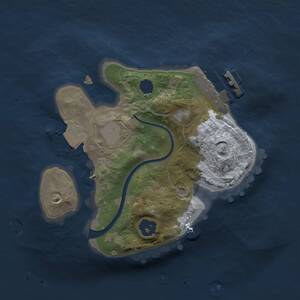 Thumbnail Rust Map: Procedural Map, Size: 1750, Seed: 7258693, 2 Monuments