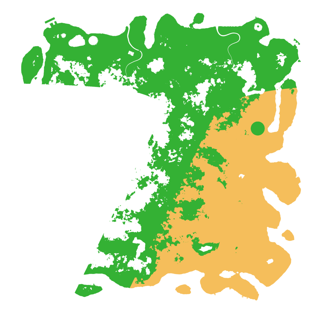 Biome Rust Map: Procedural Map, Size: 6000, Seed: 25000