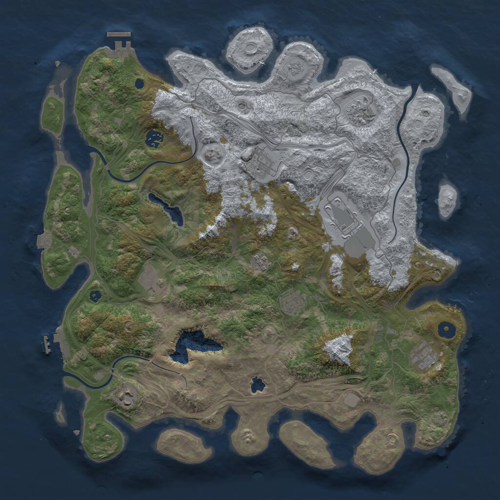 Rust Map: Procedural Map, Size: 4250, Seed: 7316490, 15 Monuments