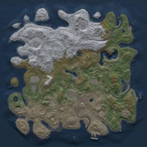 Thumbnail Rust Map: Procedural Map, Size: 4250, Seed: 2068977512, 16 Monuments