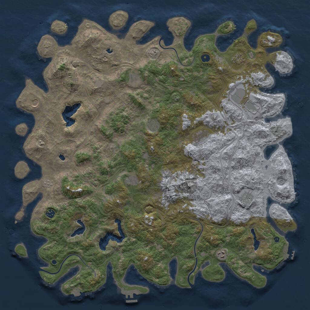 Rust Map: Procedural Map, Size: 5500, Seed: 1404233782, 17 Monuments