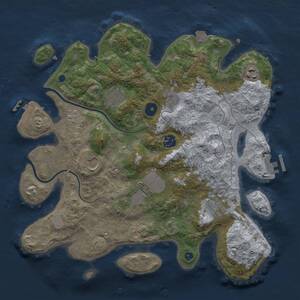 Thumbnail Rust Map: Procedural Map, Size: 3500, Seed: 918262, 14 Monuments