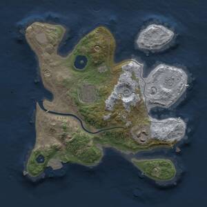 Thumbnail Rust Map: Procedural Map, Size: 2300, Seed: 512884569, 5 Monuments