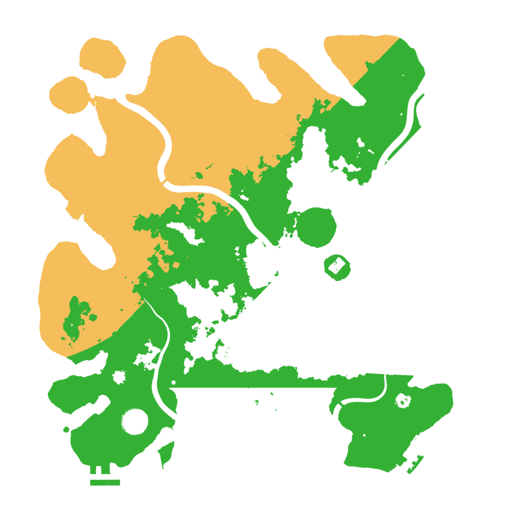 Biome Rust Map: Procedural Map, Size: 3500, Seed: 1321589843