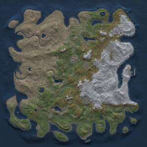 Thumbnail Rust Map: Procedural Map, Size: 4500, Seed: 944843788, 16 Monuments