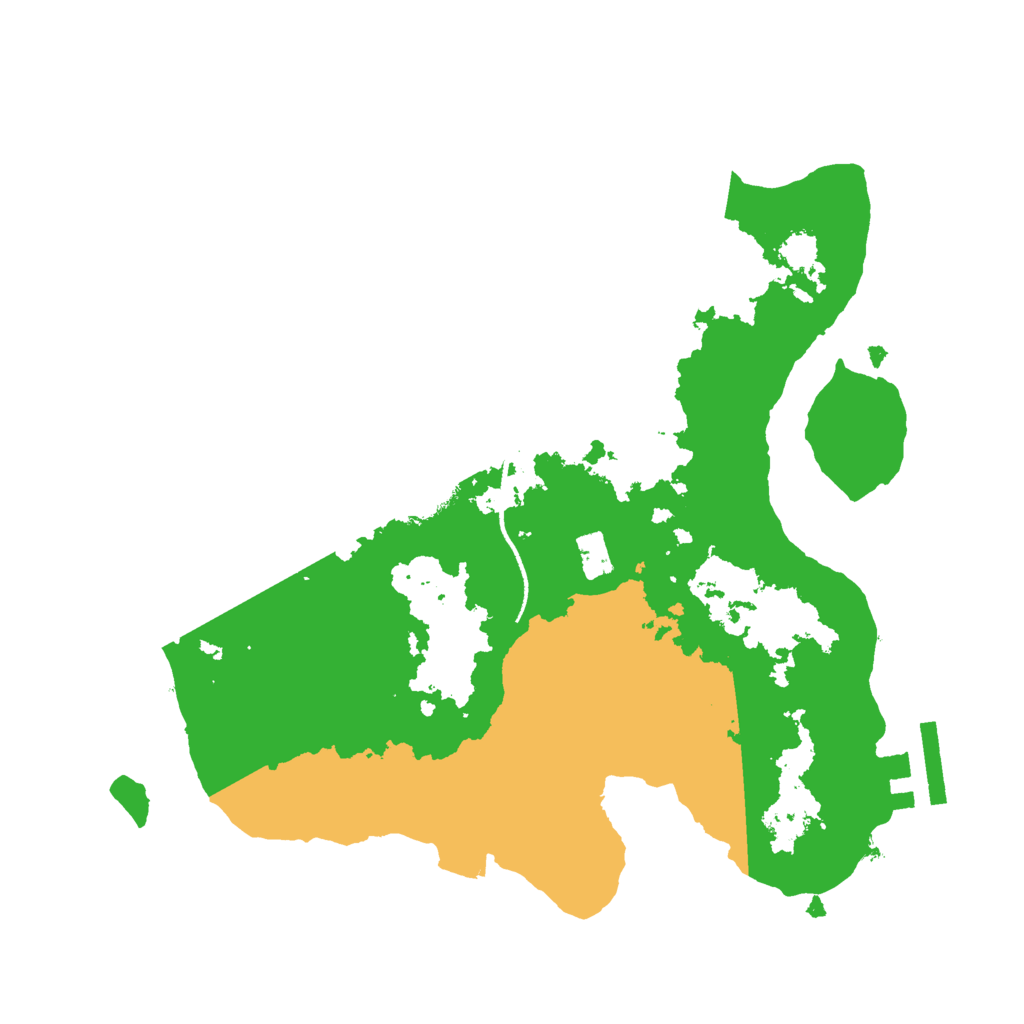 Biome Rust Map: Procedural Map, Size: 2500, Seed: 2040593