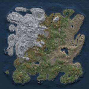 Thumbnail Rust Map: Procedural Map, Size: 4000, Seed: 809255195, 15 Monuments